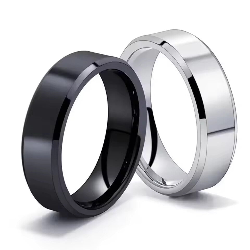Fashion Stainless Steel BlackCharm Jewelry Ring