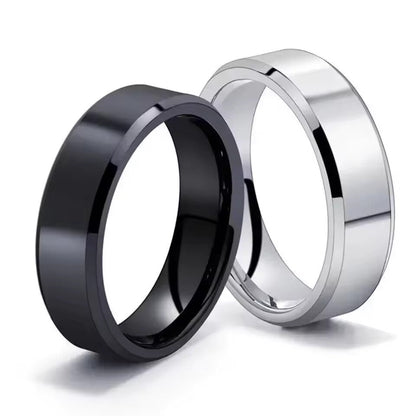 Fashion Stainless Steel BlackCharm Jewelry Ring